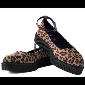 TUK ankle strap leopard creepers